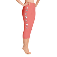 Our best viral leggings salmon awesome goddess white letters