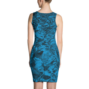 Mermaid Spandex Dress - STYLE Bodycon - COLOR Dark Blue Water