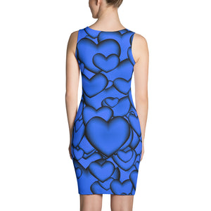 (QOH-8) Queen of Hearts Spandex Dress