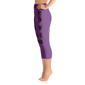 Our best viral leggings purple woman power black letters