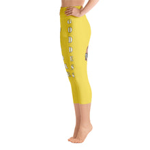Our best viral leggings yellow awesome goddess white letters