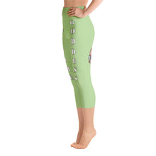 Our best viral leggings pale green awesome goddess white letters