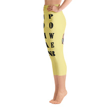 Our best viral leggings pale yellow woman power black letters