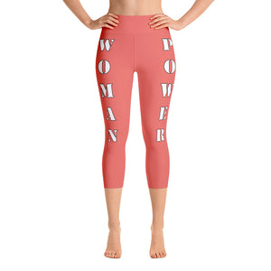 Our best viral leggings salmon woman power white letters