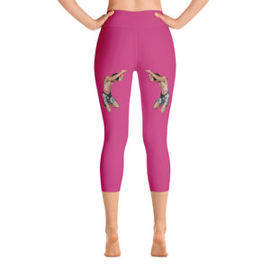 Our best viral leggings magenta awesome goddess white letters