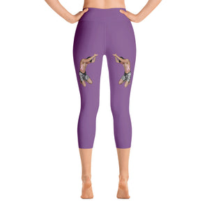 Our best viral leggings purple awesome goddess black letters