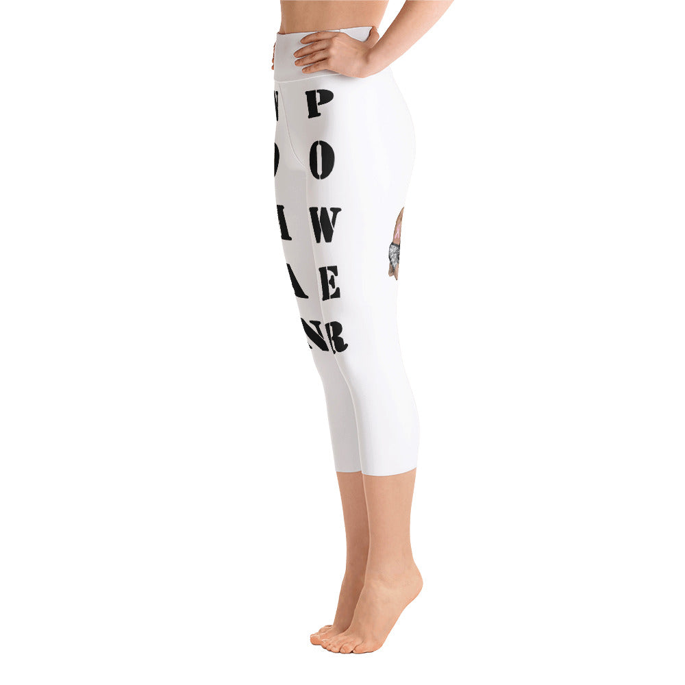 Our best viral yoga capri leggings with woman power - White Color with –  HEROICU