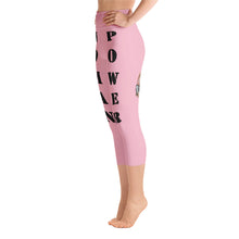 Our best viral leggings pale pink woman power black letters