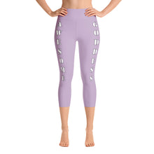 Our best viral leggings pale purple awesome goddess white letters