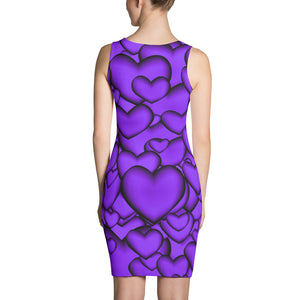 (QOH-7) Queen of Hearts Spandex Dress