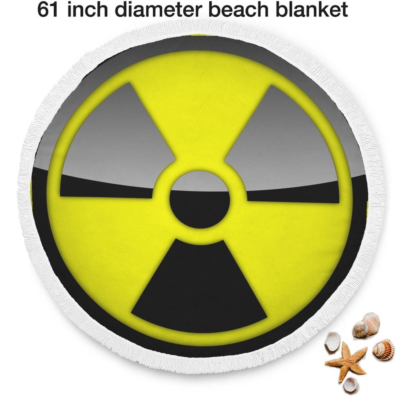 Round Beach Blanket Radiation Warning Symbol
