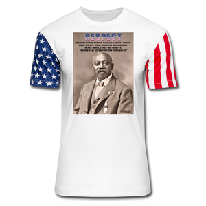 RESPECT THE FLAG SHIRT Black American Soldier Medal of Honor Winner - white