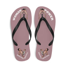 Woman Power Fabric Top Flip Flop Sandal Has Men Bow To Your Toes in 20 Colors White Letters (NEW 2023-04)