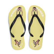 Woman Power Fabric Top Flip Flop Sandal Has Men Bow To Your Toes in 20 Colors White Letters (NEW 2023-04)