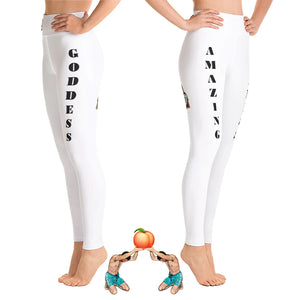 Our BEST VIRAL yoga leggings with amazing goddess front